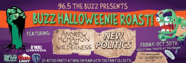 Playing 96.5 The Buzz’s Buzz Halloweenie Roast on October 30th