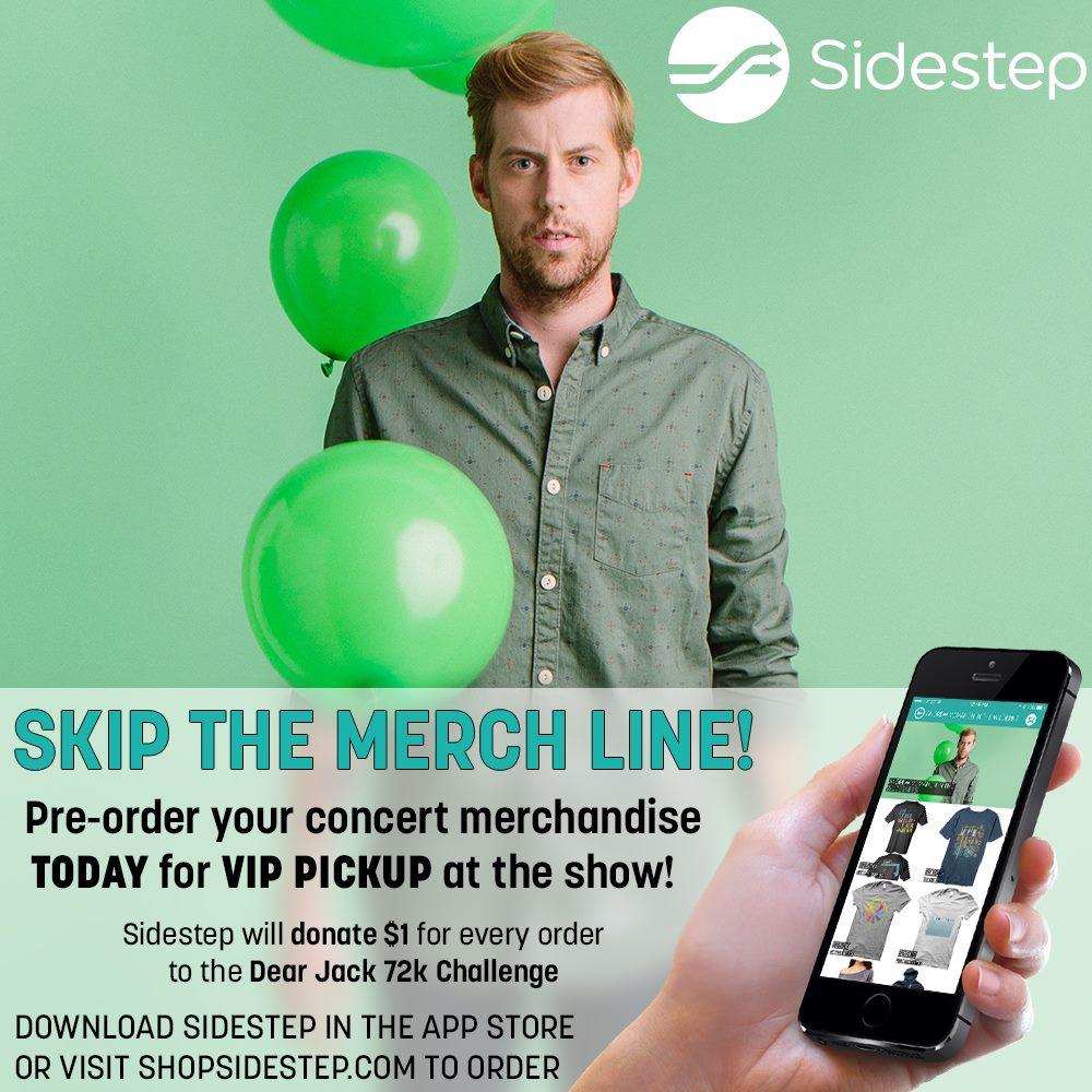 Order Merch on SideStep App & Skip The Merch Lines