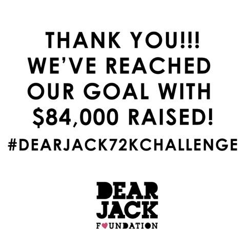 Thank You for Supporting the Dear Jack Foundation