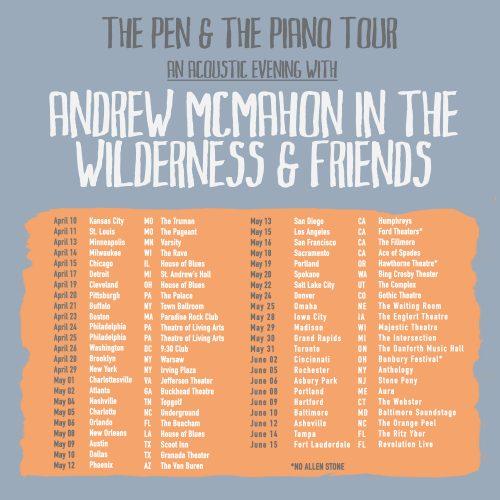 New The Pen & The Piano Tour Dates + VIP Packages
