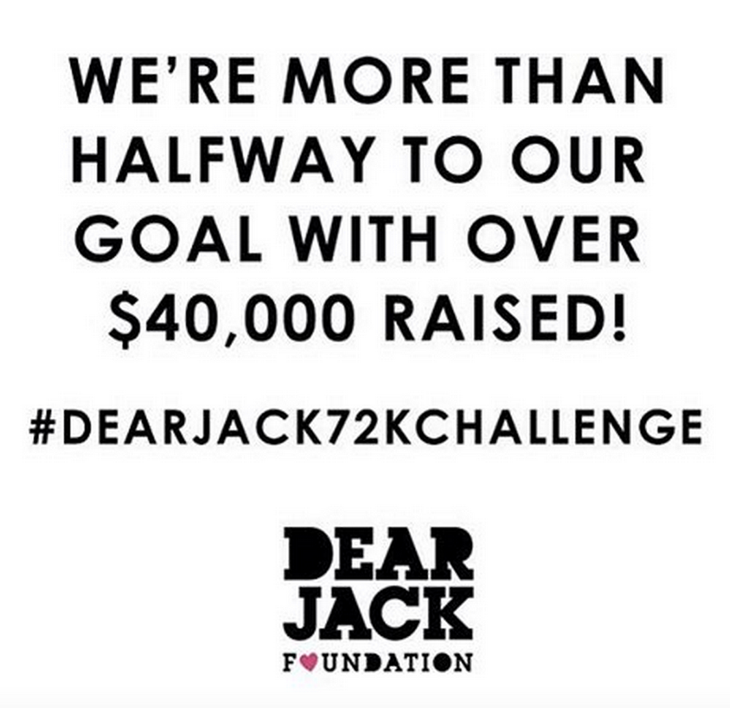 We’ve Raised Over $40k for the Dear Jack 72k Challenge
