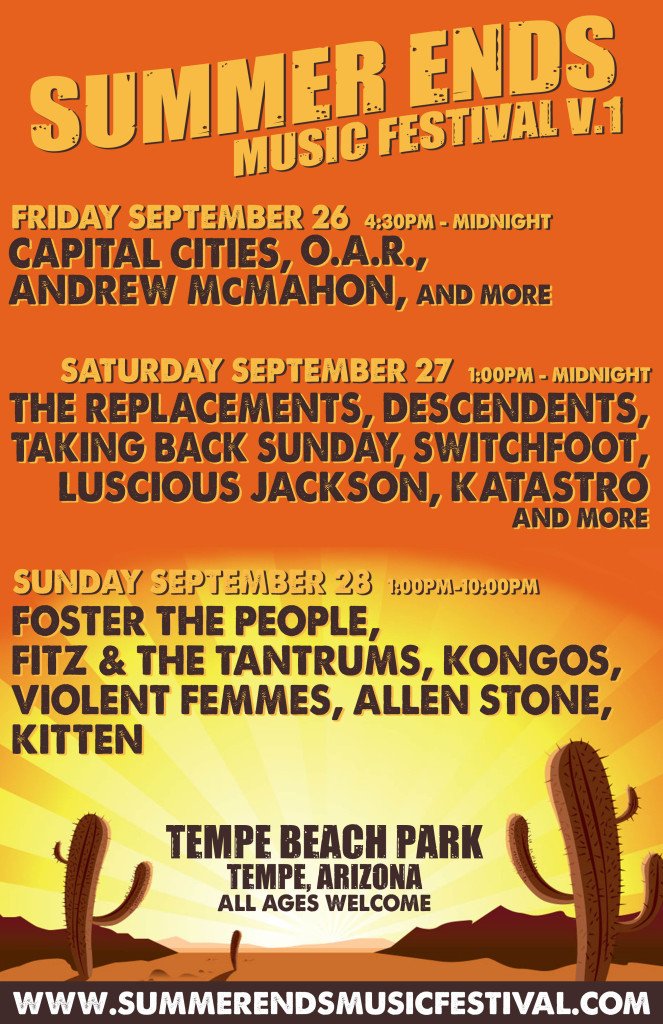 Playing Summer Ends Music Festival in Tempe