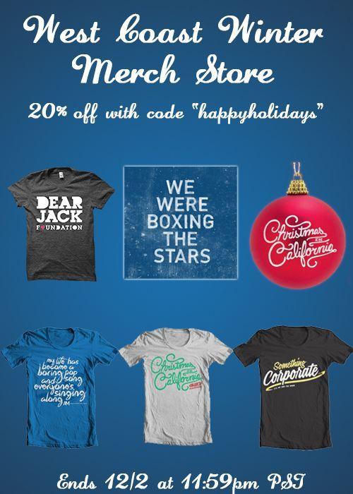 The West Coast Winter Merch Store is goes now live!