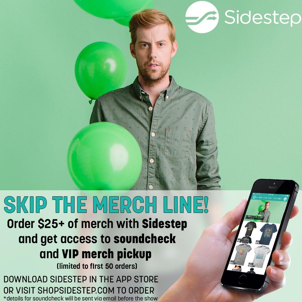 Order Your Merch on the SideStep App