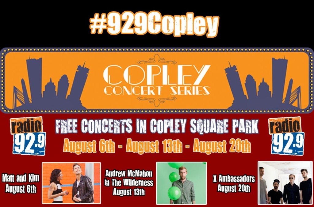 Playing 92.9's Copley Concert Series in Boston!