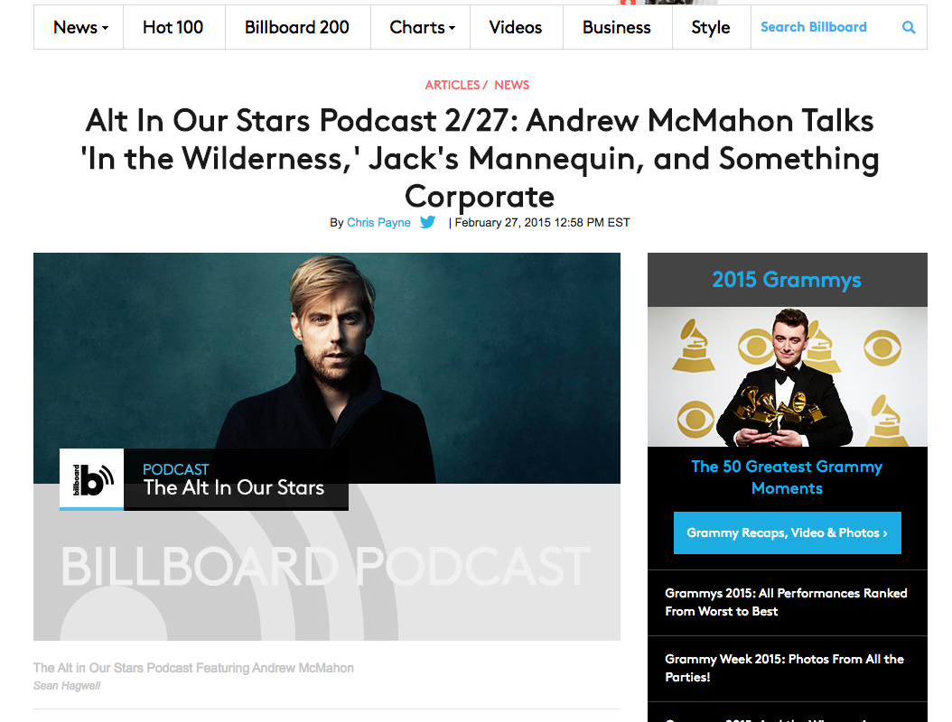Billboard Alt In Our Stars Podcast