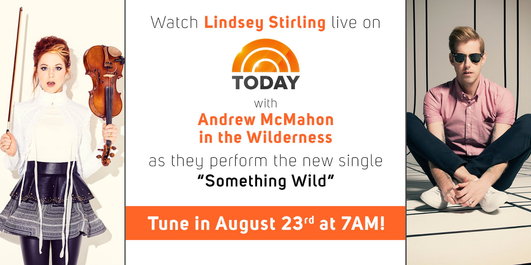 Performing "Something Wild" with Lindsey Stirling on the TODAY Show Tomorrow!