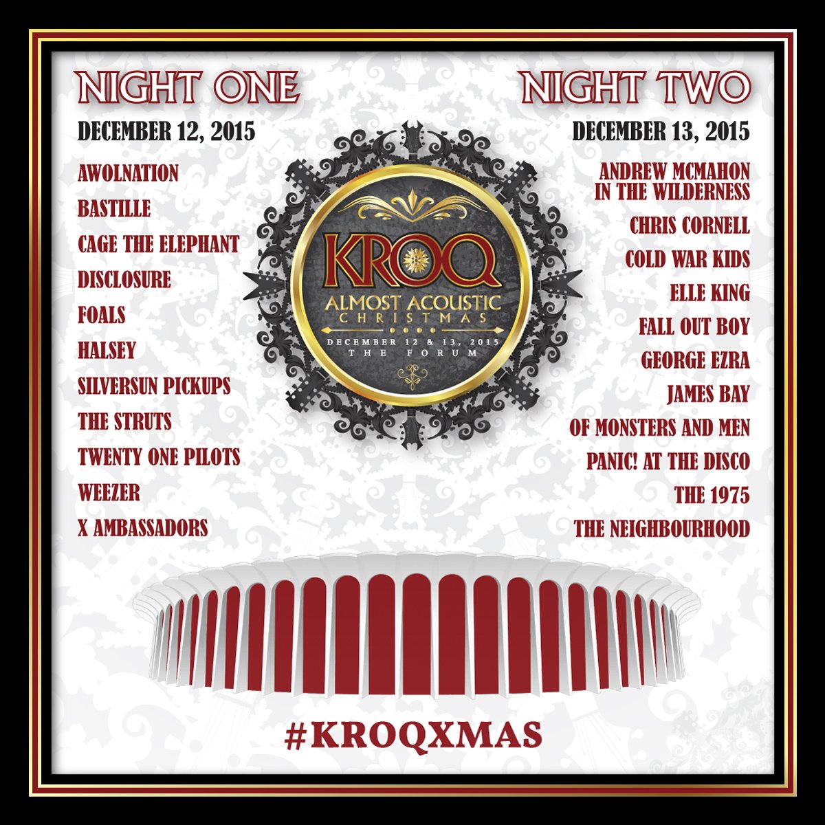 Playing KROQ's Almost Acoustic Christmas